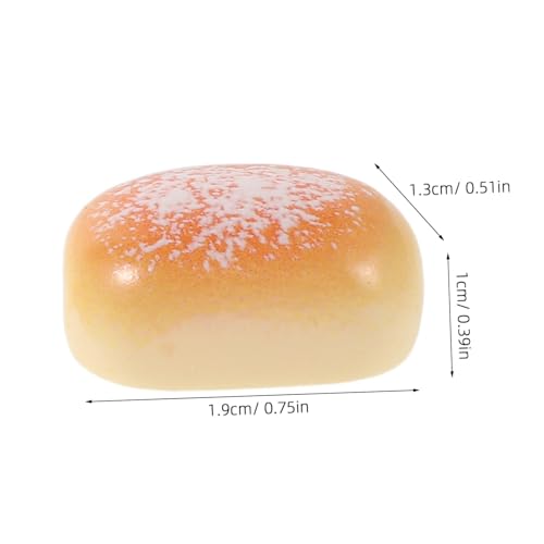 UPKOCH 50 Stück Miniatur Brot Modellset Realistische Kokosbrot Nachbildung Resin Künstliches Gebäck DIY Bastelzubehör für Küchen Wohnraumdekoration von UPKOCH
