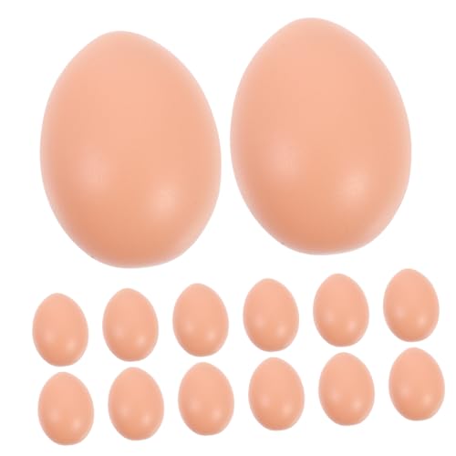 UPKOCH 50 Stück Ostereier Osterkorbfüller Osterdekorationsset Lebensmittel Lebensechtes Huhn Künstliche Hühnereier Küchenspielzeug Kinderküchenzubehör Gefälschte Nesteier von UPKOCH