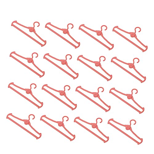 UPKOCH 50 Stück Puppenaufhänger kindergeschenke mini kleiderständer Kleidung Miniatur Mini-Kleiderbügel für Puppenkleider Puppenkleiderbügel aus Kunststoff Abs Brown von UPKOCH