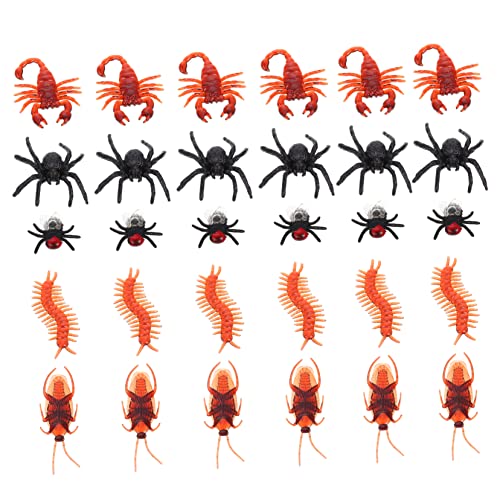 UPKOCH 50 Stück Streich Requisiten scherzen Künstliche Spinne Streich Insekten GOO Funny Toys Prank Halloween Props Tausendfüßler-Modell gefälschtes Spinnenmodell Plastik von UPKOCH
