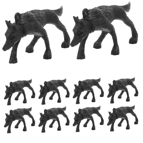 UPKOCH 50 Stück Teiliges Hundefiguren Miniatur Polizei Hund Modellspielzeug für Fördert Kognitive Entwicklung und Kreatives Rollenspiel Drinnen und Draußen von UPKOCH