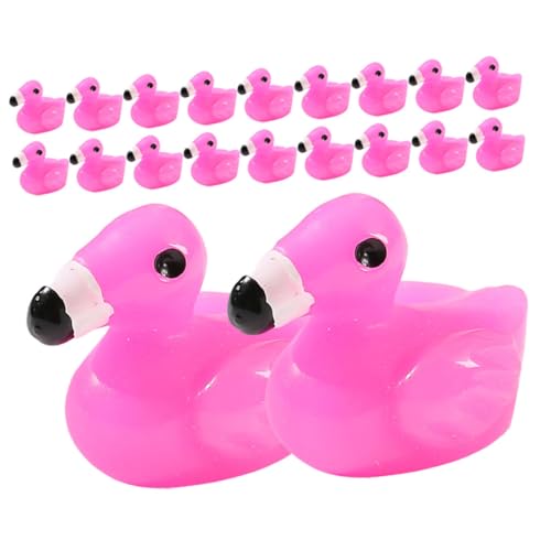 UPKOCH 50 Stück Teiliges Mini Resin Flamingo Figuren Lebendige Mikro Garten Dekoration Geeignet für DIY Puppenhaus Garten Sukkulenten Kindgerechte Elegante Flamingo Kunstharz Deko von UPKOCH