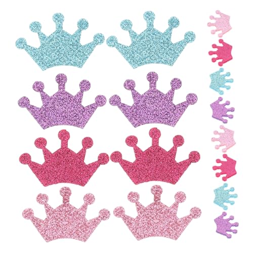 UPKOCH 50 Stück Verwirrter Puppenkopfschmuck Mini Krone Zum Basteln Miniaturkronen Puppenkronen Dekore Puppenkronen Kopfschmuck DIY Puppenkronen Puppen Minikrone Vlies von UPKOCH