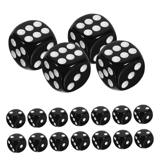 UPKOCH 50 Stück Würfel -Brettspielzubehör Requisitenwürfel Würfel für Spiel Partyzubehör Würfelspielspielzeug Spielzeugwürfel Spielwürfel Requisiten Partywürfel Würfeln Acryl Schwarz UPKOCH 50 Stück Würfel -Brettspielzubehör Requisitenwürfel Würfel für Spiel Partyzubehör Würfelspielspielzeug Spielzeugwürfel Spielwürfel Requisiten Partywürfel Würfeln Acryl Schwarz von UPKOCH