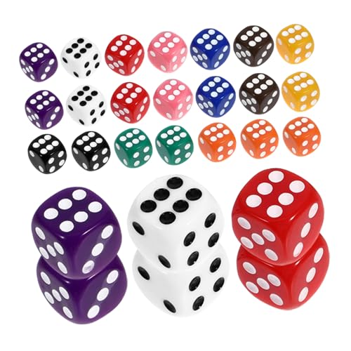 UPKOCH 50 Stück aus Acryl Party Spiel Masse mehrseitige -Layouts Acrylwürfel Acryl- -Requisite Würfeln Unterhaltungswürfel Requisitenwürfel von UPKOCH