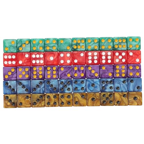 UPKOCH 50 Stück gesetzt Partyspielwürfel Unterhaltungswürfel Trinkspielwürfel Würfelspiele für Toys Family Game familienspiel Acrylwürfel von UPKOCH
