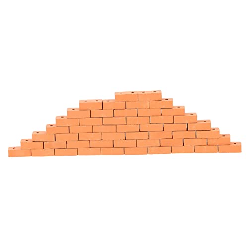 UPKOCH 50 Stück simulierter Ziegel bastelset basteln für DIY-Modellbau spielzeuge gartenloege Toys Beton Miniaturen Leicht Bausatz Mini-Steine Mini-Hausbau-Ziegelmodell rot von UPKOCH