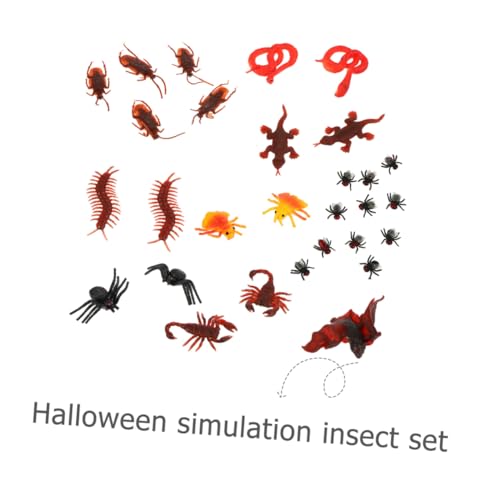 UPKOCH 50 Teiliges Set Simuliertes Käferspielzeug Gruselige Halloween Dekorationen Gefälschte Spinne Halloween Simulation Streich Prop Halloween Streich Streich PVC von UPKOCH