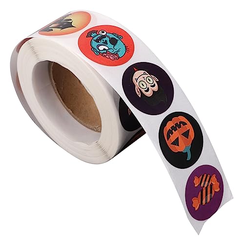 UPKOCH 500 Blatt Halloween-Aufkleber Halloween-geschenkaufkleber Aufkleber Mit Kürbismuster Backen Aufkleber Halloween-geschenkverpackungsaufkleber Halloween-verpackungsaufkleber Papier von UPKOCH