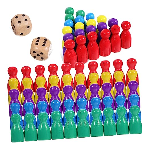 UPKOCH 50Stücke Holz Schachfiguren Farben mit Würfeln für Brettspiele Langlebig und Stabil Perfektes Zubehör für Schach und Andere UPKOCH 50Stücke Holz Schachfiguren Farben mit Würfeln für Brettspiele Langlebig und Stabil Perfektes Zubehör für Schach und Andere von UPKOCH