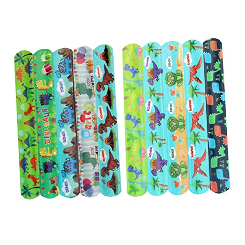 UPKOCH 50stücke Dinosaurier- Slap-armbänder Zufällige Designs Party-accessoire Für Kreative Foto-requisiten Und Handliche Für Geburtstagsfeiern von UPKOCH