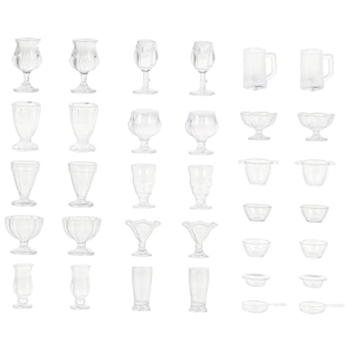 UPKOCH 51 Stück Bonbon-Modell Miniatur-Becher Heimwerken Entzückende Mini-kochgeschirrmodelle Modell Eines Mini-lebensmittelbehälters Kochgeschirr-Modell Mini-weinbecher Plastik von UPKOCH