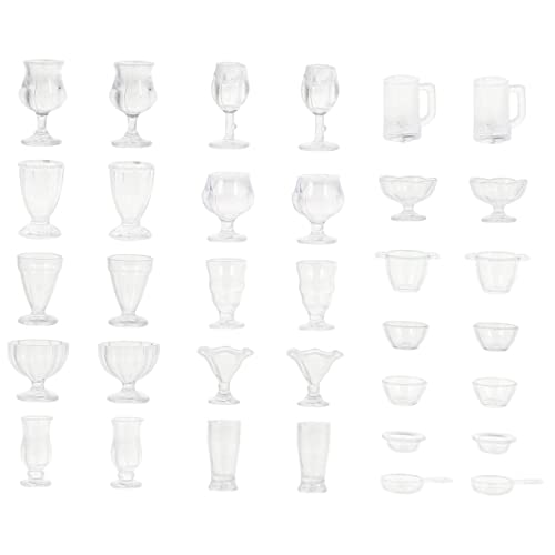 UPKOCH 51 Stück Süßigkeitenbecher Kaffeeornament Mini Mini Lebensmittelspielzeug Lebensmittelbehälter Saftbehälter Kaffeebecher Behälter Für Lebensmittel Kinderspielzeug von UPKOCH