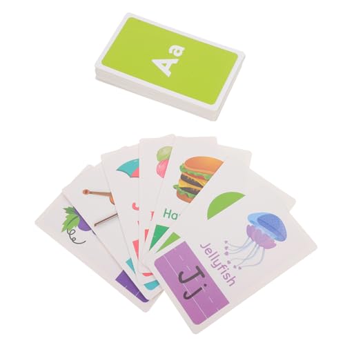 UPKOCH 58stücke Teiliges Lernspielzeug Für Kleinkinder Englisch Lernkarten Mit Buchstaben Zahlen Farben Und Formen Für Junge Mädchen Von Jahren Fördert Die Kognitive Entwicklung von UPKOCH