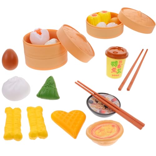 UPKOCH 58St Küchenspielzeug küche puppenspielzeug Puppenspielset Spiele küche Mini- Eierkarton Kindergeschenk für Dampfbrötchen Plastik Colorful von UPKOCH