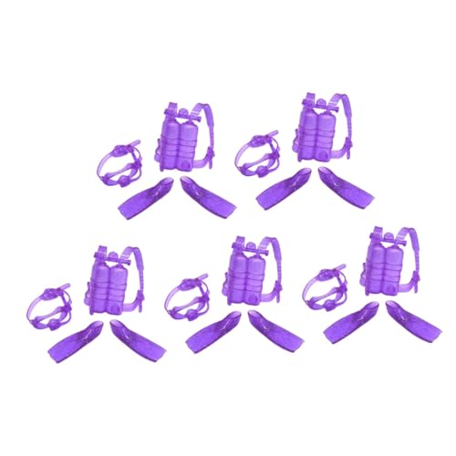 UPKOCH 5Sätze Puppen Tauchset Tauchausrüstung Für Puppen Sauerstoffflasche Tauchmaske Und Zubehör Für Rollenspiele Und Badespaß von UPKOCH