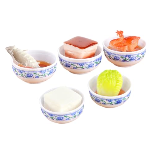 UPKOCH 5St Einfaches Lebensmittelmodell Chinesisches Spielset mit asiatischem Restaurantessen Spielzeuge Puppenhaus winziges Lebensmittelmodell Lebensmittel-Requisite Miniatur schmücken von UPKOCH