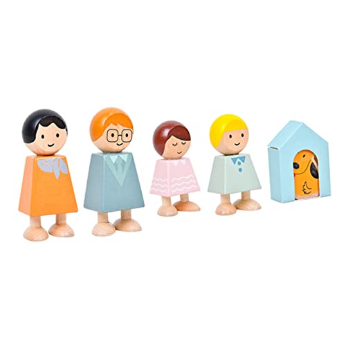 UPKOCH 5St Figuren bausteine Farbstapler-Spielzeug Zeichenblöcke Kinder entwicklung kindliche entwicklung Spielzeuge Puppenhaus aus Holz Holzspielzeug familiäre Beziehungsblockaden Modul von UPKOCH