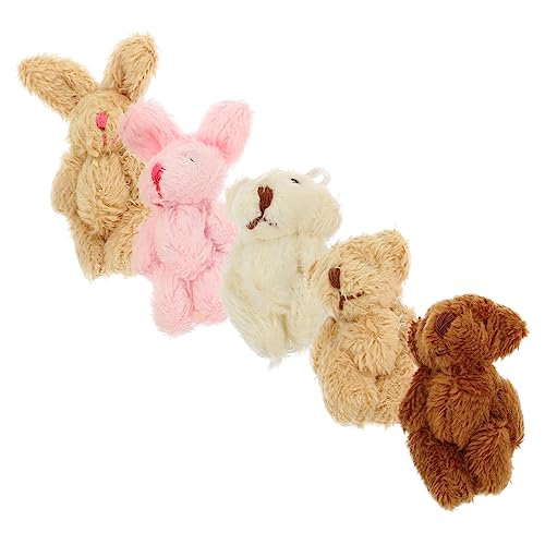 UPKOCH 5St Puppenhauspuppe für kinderspielzeug Kindergeburtstagsgeschenk miniaturfiguren Plush Toy Mini- -Plüschbärenpuppe Plüschpuppendekoration Miniaturpuppe von UPKOCH