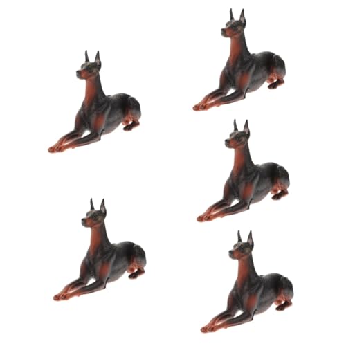 UPKOCH 5St Simulation Durbin-Modell kleines hundespielzeug Hundefigur Kinderspielzeug Ornament Figuren für Kleinkinder Hundestatue Hündchen Kleiner Hund Zubehör Dekorationen schmücken von UPKOCH