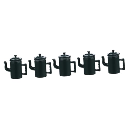 UPKOCH 5st Puppenhaus Wasserkocher Mini-küchengerät Mini-teekanne Für Die Küche Miniatur Wasser Niedliches Kaffeekessel-Modell Mini-kaffeekannen Miniaturen Kaffeetasse Metall von UPKOCH