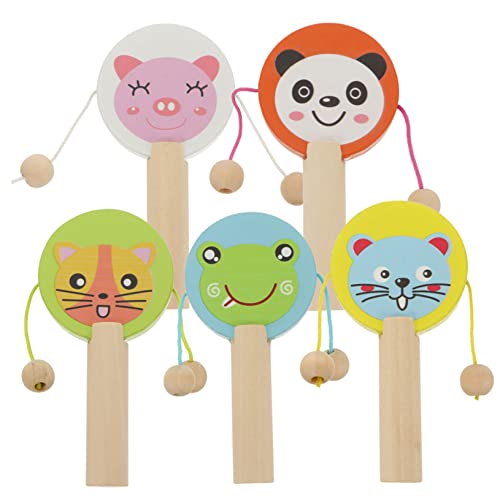 UPKOCH 5Stücke Holzrassel Karikatur Musikinstrument Für Fördert Die Musikalische Frühentwicklung Für Jahre Robustes Holzdessin Für Kreatives Und Lernen von UPKOCH