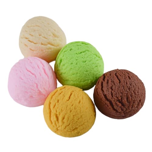 UPKOCH 5Stücke Realistische Eiskugeln Aus Kleine Eiscreme Requisiten Für Kreative Party Dekorationen Simulations Eiskugeln Modelle Einzigartige Layouts von UPKOCH