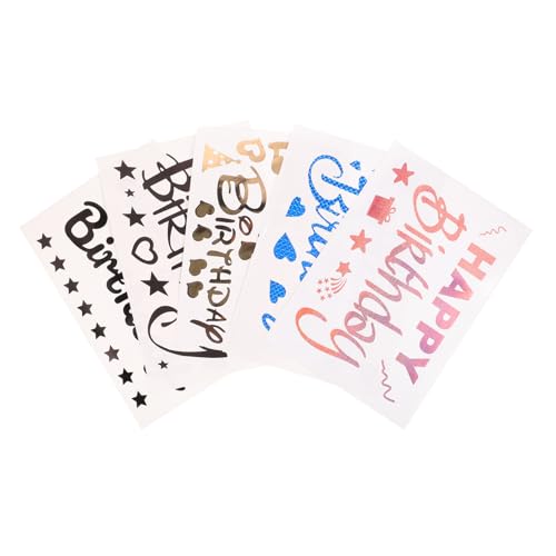 UPKOCH 5Stücke Teiliges Geburtstagsaufkleber Dekorative Ballonaufkleber für Partys Sticker für Unvergessliche Feierlichkeiten für Kuchen und Einfach UPKOCH 5Stücke Teiliges Geburtstagsaufkleber Dekorative Ballonaufkleber für Partys Sticker für Unvergessliche Feierlichkeiten für Kuchen und Einfach von UPKOCH