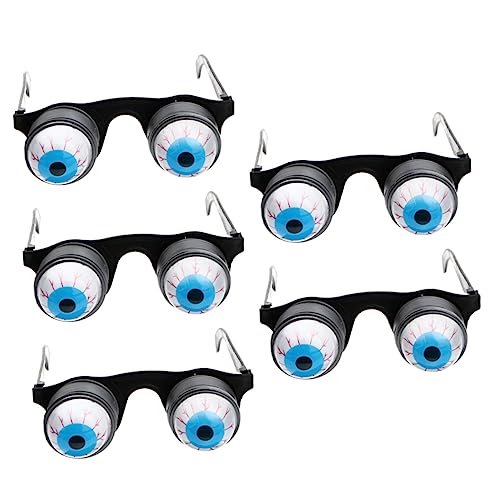UPKOCH 5st Knifflige Frühlingsbrille Maske Requisiten Für Halloween-fotoautomaten Coole Brille Halloween-Geschirr Funky Glühen Neonbrille Halloween-Party-Brille Henne Plastik von UPKOCH
