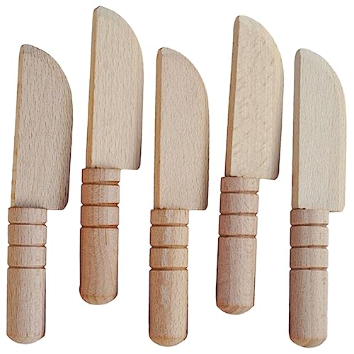 UPKOCH 5st Simuliertes Holzmesser Puppenhausteile Küchenschneider Aus Holz Zubehör Für Puppenhausschneider DIY Miniatur Szene Zubehör Miniatur-szenenzubehör Aus Holz von UPKOCH
