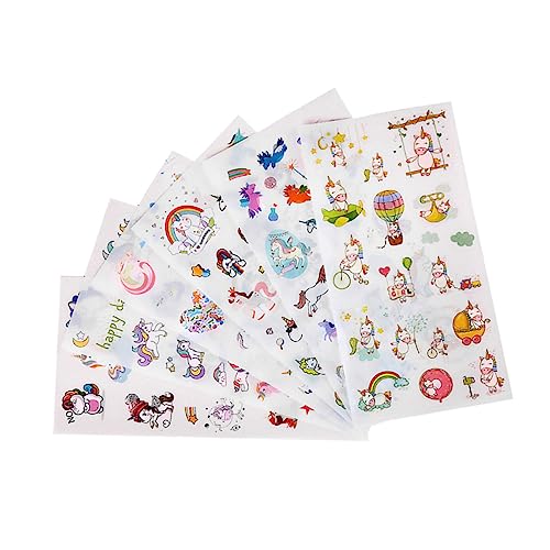 UPKOCH Planner Decals 6 Blätter Exquisiter Washi-stickerbuch-Aufkleber Für Jungen Und Mädchen Für Scrapbooking von UPKOCH