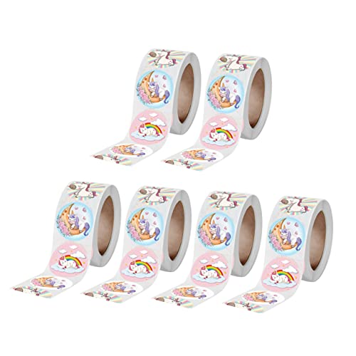 UPKOCH Tiere Aufkleber 6 Rollen Rund Sticker Set Klebeetiketten Zum Basteln Verschließen Von Briefumschlägen Selbstklebend UPKOCH Tiere Aufkleber 6 Rollen Rund Sticker Set Klebeetiketten Zum Basteln Verschließen Von Briefumschlägen Selbstklebend von UPKOCH
