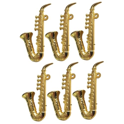 UPKOCH 6 STK Mini-Instrumente Lernspielzeug für Kinder Tenorsaxophon Mini-Saxophon-Modell 1: Wohnkultur Horn Saxophon Spielzeug Dekor Saxophon Glas Flöte Zubehör schmücken Musikinstrument von UPKOCH