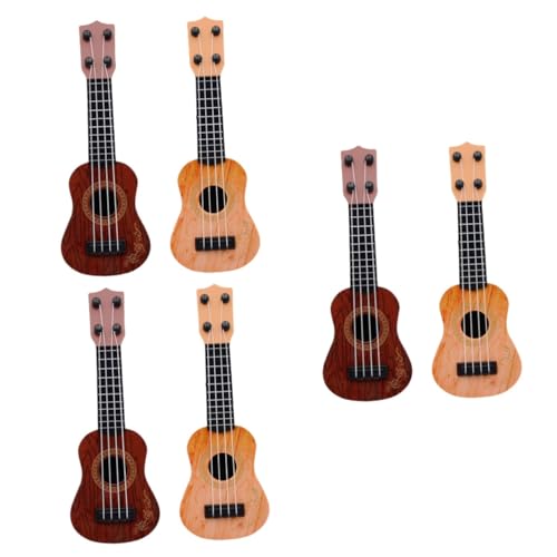 UPKOCH 6 STK Mini-Ukulele Ukulele-Gitarre Für Kleinkinder Nachgemachtes Gitarrenspielzeug Früherziehung Ukulele Simulations-Ukulele Kinder Gitarre Modelle Baby Klassisch Plastik Geschenk von UPKOCH