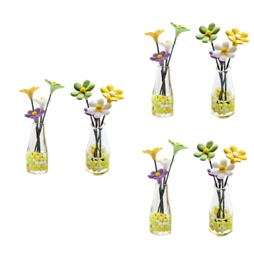 UPKOCH 6 STK Mini-Blumenarrangement-Modell Miniaturpuppen Blumentöpfe für Puppenhäuser Spielzeug für Kinder kinderspielzeug Pflanzendekor Töpfe für Pflanzen Puppenhausvasen Vasenmodelle von UPKOCH