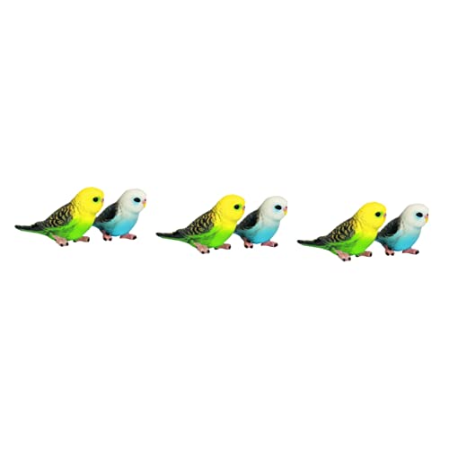 UPKOCH 6 STK Vogelmodell-Ornament Vogel-Modell-Statue Lernspielzeug Papageienspielzeug Für Vögel Mini-papagei-figurenmodell Handwerk Spielzeuge Haushalt Dekorationen Kind von UPKOCH