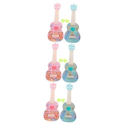 UPKOCH 6 STK Ukulele Spielzeug Kinder-Ukulele Musikspielzeug Für Babys Musikinstrument-Spielzeug Spielzeug-Ukulele Spielzeug Für Kinder Gitarren Kleine Gitarre Platz Plastik Kleinkind von UPKOCH