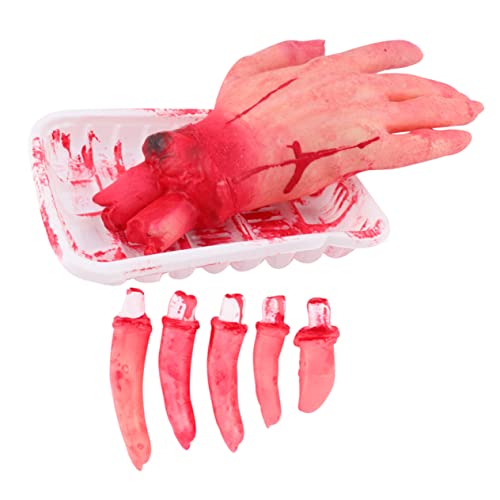 UPKOCH 6 Stück 1 Satz Halloween-Körperorgan Ding Halloween - Skelett gefälscht Halloween Dekoration Halloween-Dekoration Halloween-Palmenstütze Orgel Requisiten rot von UPKOCH
