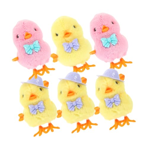 UPKOCH 6 Stück Aufziehbares Hühnerspielzeug Mädchen Für Huhn Füller Große Kinderpreise Goodie Taschen Stuffers Stofftiere Kinderparty Gefälligkeiten Tierspielzeug Plüsch von UPKOCH
