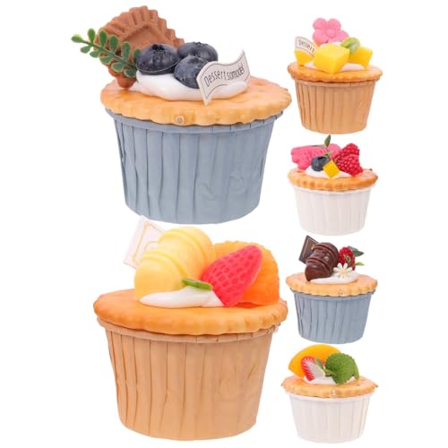 UPKOCH 6 Stück Cupcake Modell Dekorationen Fake Cake Modell Party Weißer Tortenständer Enthüllung Fake Dessert Tischdekoration Simulationskuchen Künstliche Früchte Zur UPKOCH 6 Stück Cupcake Modell Dekorationen Fake Cake Modell Party Weißer Tortenständer Enthüllung Fake Dessert Tischdekoration Simulationskuchen Künstliche Früchte Zur von UPKOCH