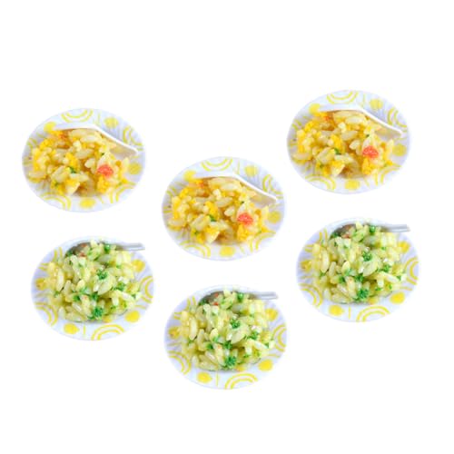 UPKOCH 6 Stück Ei -gebratenes Reismodell DIY Rollenspiel Essen Miniatur -Lebensmittelmodelle Plastikspielfutter Küchenzubehör für Puppenstuben Mini-Puppenhaus-Zubehör PVC UPKOCH 6 Stück Ei -gebratenes Reismodell DIY Rollenspiel Essen Miniatur -Lebensmittelmodelle Plastikspielfutter Küchenzubehör für Puppenstuben Mini-Puppenhaus-Zubehör PVC von UPKOCH