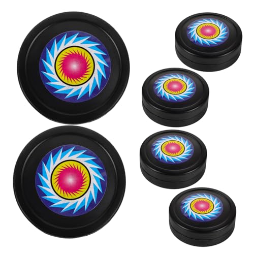 UPKOCH 6 Stück Eishockey Pucks Hockey Pucks für Training und Spiel Indoor Outdoor Schwarz Fördert und Geschicklichkeit für Freizeit und Fitness von UPKOCH