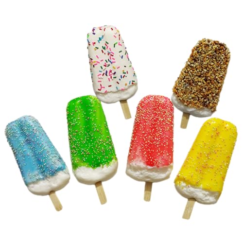 UPKOCH 6 Stück Falsches Eiscreme Modell Gefälschte Kuchencremes Dessert Stick Eiscreme Modelle Künstliches Eiscreme Modell Fotografie Requisiten Bonbon Modelle Eiscreme von UPKOCH