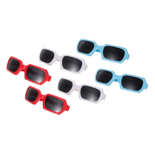 UPKOCH 6 Stück Kunststoffbrillen für Puppen Accessoires für Rollenspiele und Partys Kreative Ergänzungen von UPKOCH