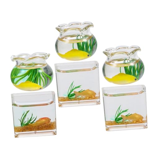 UPKOCH 6 Stück Miniatur Goldfischglas Realistische Miniatur Fischglas-Dekoration für Puppenhaus Vielseitiges Aquarium Zufälligen Farben für Puppenhaus Gartenszene UPKOCH 6 Stück Miniatur Goldfischglas Realistische Miniatur Fischglas-Dekoration für Puppenhaus Vielseitiges Aquarium Zufälligen Farben für Puppenhaus Gartenszene von UPKOCH