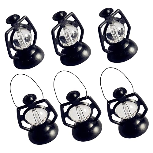 UPKOCH 6 Stück Puppenhaus-Miniatur-Essen-spielszene Weihnachtsbaum Mini-Laternen-lampen- Miniatur-petroleumlampendekor Halloween-laternenlampendekor Petroleumlichtdekor Black von UPKOCH