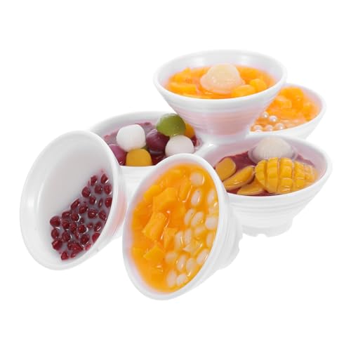 UPKOCH 6 Stück Puppenhaus Und Dessert Chinesische Suppe Essen Tischzubehör Faux Künstliche Gefälschte Requisiten Modelle Dekoratives Dekor Home Mini Für Display Nudel Realistische von UPKOCH
