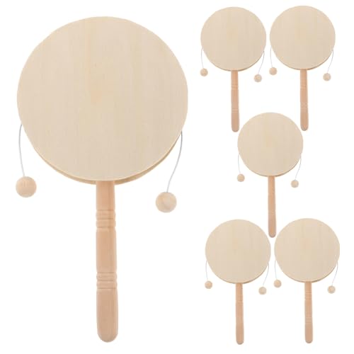 UPKOCH 6 Stück Rasseltrommeln Aus Holz 7&Quot;X33&Quot; Unlackierte DIY Handpercussion Ideal Für Kreatives Malen &Amp; Familienaktivitäten &Amp; Lernen Der Farbkoordination UPKOCH 6 Stück Rasseltrommeln Aus Holz 7&Quot;X33&Quot; Unlackierte DIY Handpercussion Ideal Für Kreatives Malen &Amp; Familienaktivitäten &Amp; Lernen Der Farbkoordination von UPKOCH