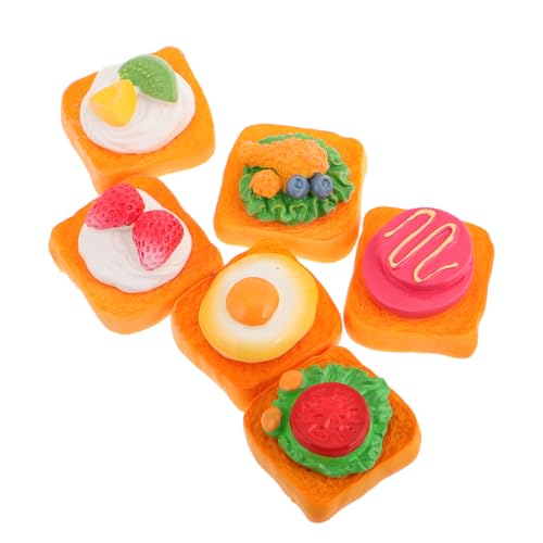 UPKOCH 6 Stück Sandwich-Modell Künstlicher Burger Lebensmittelförmige Figuren Falsches Brot Faux-Food- Realistische Sandwich -Requisite Puppenhaus-Miniatur-Essen Miniatursachen Harz von UPKOCH