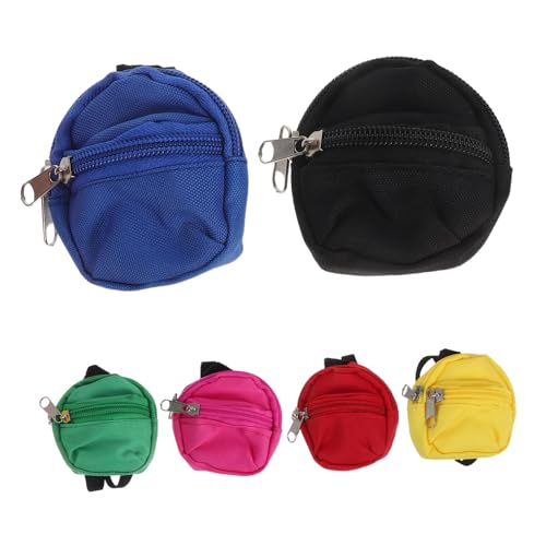 UPKOCH 6 Stück Schultaschen Für Puppen Stofftier Rucksack Süße Cartoon Tasche Miniatur Rucksack Für Puppen Puppenzubehör Puppenhaus Wickeltasche Mini Rucksäcke Mini von UPKOCH